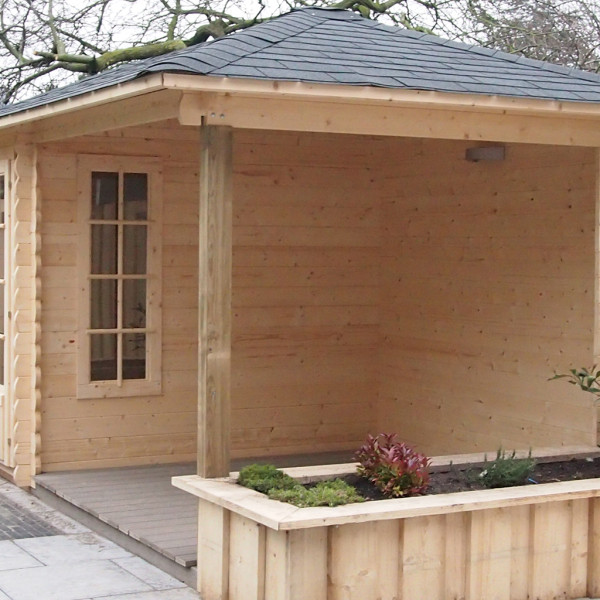 Blokhutten en tuinhuizen